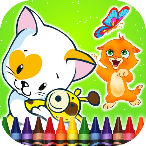 Coloring Book Cat Icon