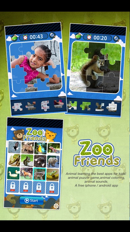 Zoo Friends: Animal Puzzle, Animal Sound, Animal Coloring