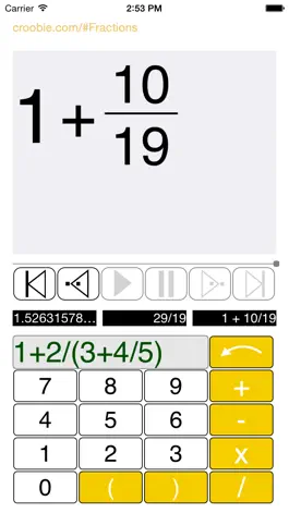 Game screenshot Fractions Learning Calculator apk
