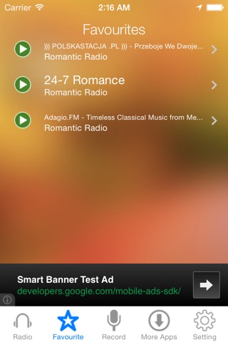 Romantic Music Radio Recorder screenshot 3