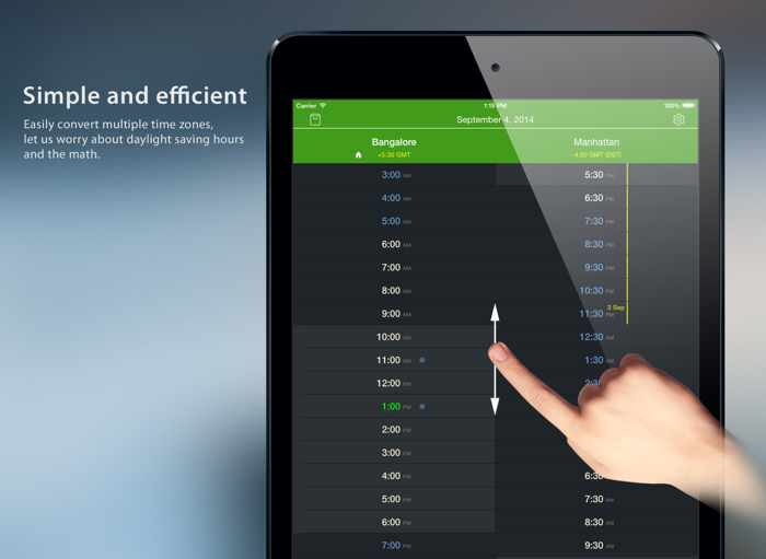 World TimeZlider - Convert time schedule and share