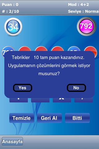 Bir Kelime Bir İşlem Oyunu screenshot 2