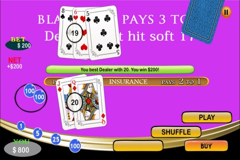 Aria Las Vegas Blackjack 21: My-Vegas Card Games for Casino Seasons Free screenshot 2