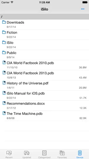 Captura de pantalla de ISilo Free en iPhone 1