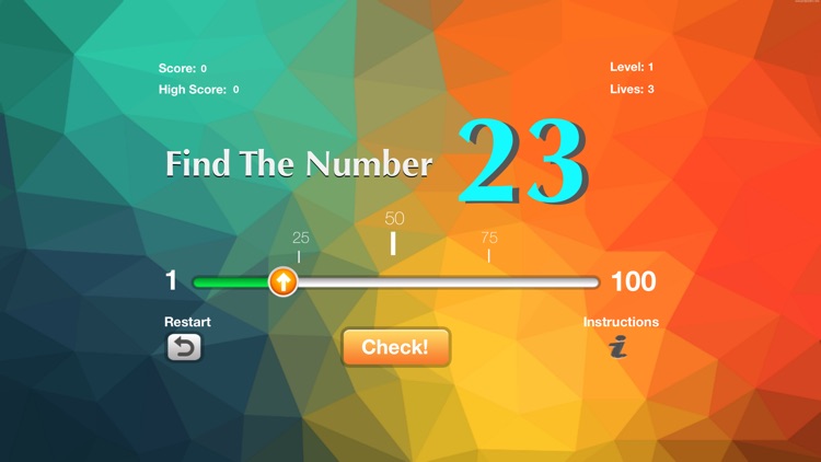 SlideNumbers: A Guess The Number Game