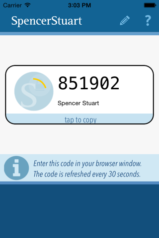 Spencer Stuart Authenticator screenshot 2