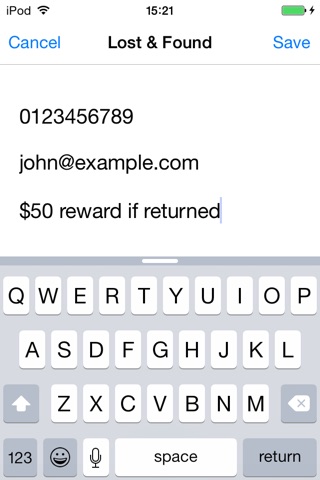 Lost & Found Widget screenshot 2