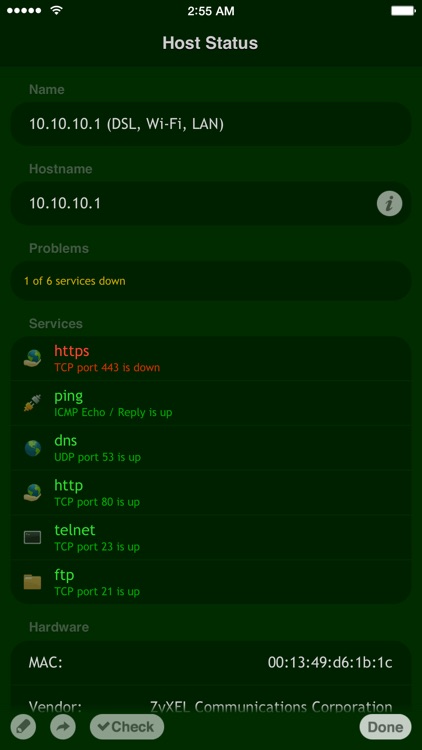 Net Status - remote server monitor