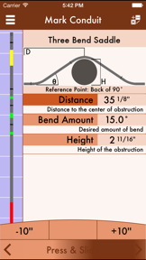 RIGID: Conduit Bending Calculator screenshot