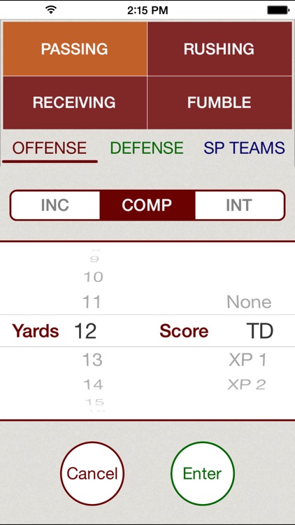 Stat Tap Football