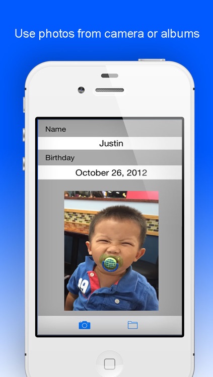 Birthday reminder and countdown with photos