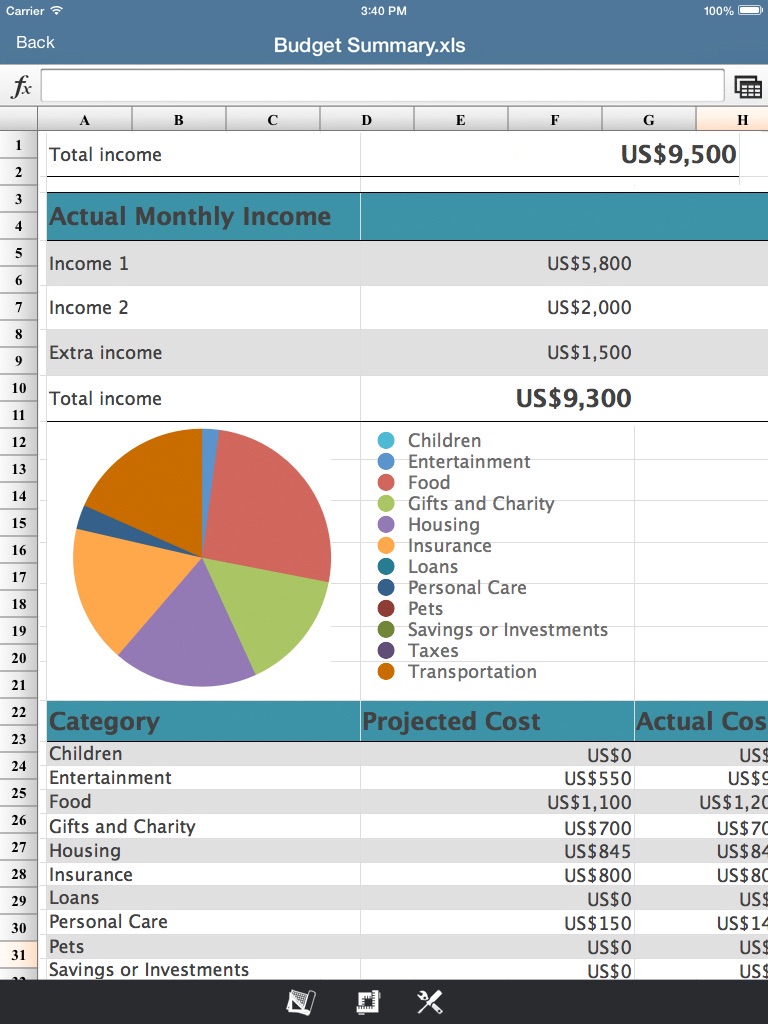 SpreadSheet -Excel Edition HD screenshot 4