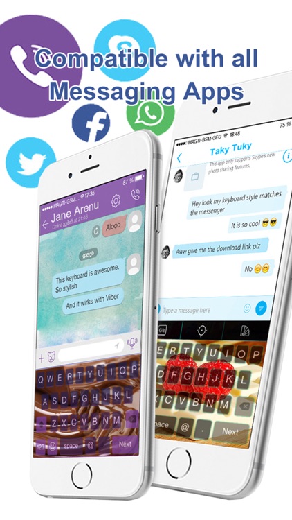 Custom Keyboard Chocolate : White & Dark Themes Color Wallpaper Keyboard screenshot-3