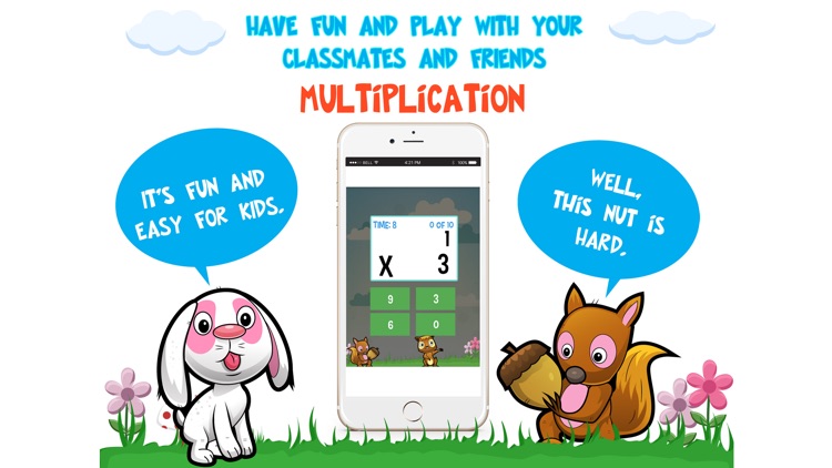 Multiplication for Kids: Animal Flash Cards