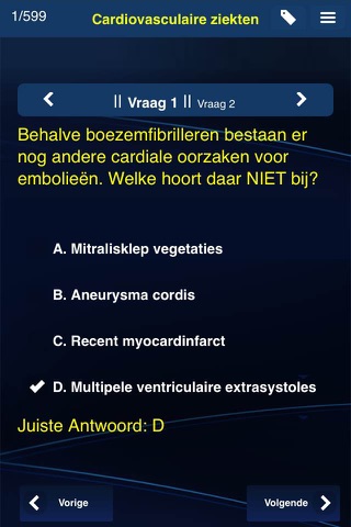 Oefenvragen Geneeskunde screenshot 3
