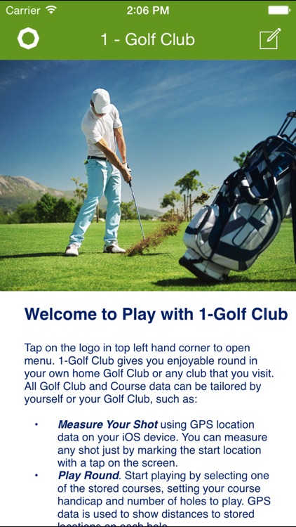 1-Golf Club : Customise GPS and ScoreCard App for You and Your Golf Club Members and Visitors