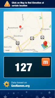 map elevation and altitude tool for height measure iPhone Captures Décran 1