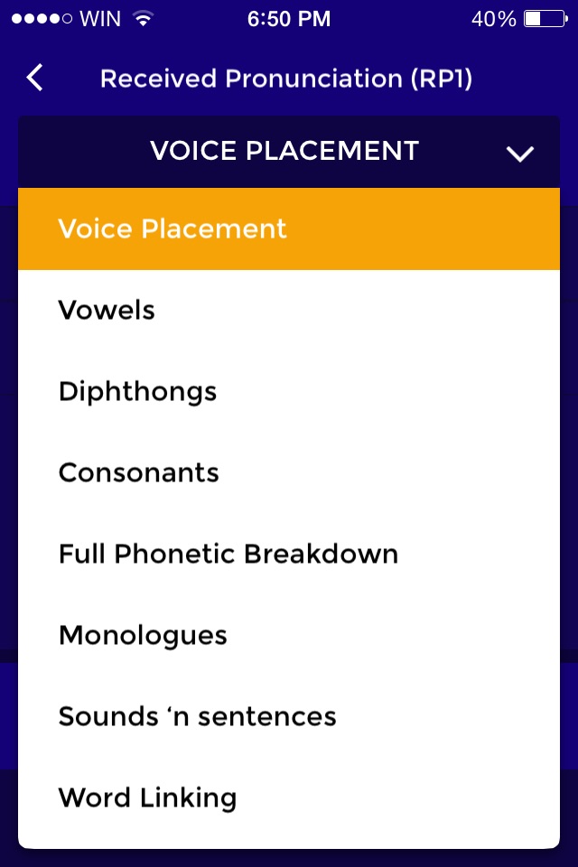 The Voice Café Accent App - an interactive app for learning and accents and dialects from Britain, America and around the world screenshot 2