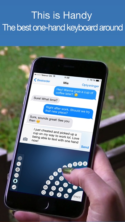 Handy - The One-Hand Keyboard for iPhone 6 and 6 Plus Quick & Easy 1 Handed Typing screenshot-0