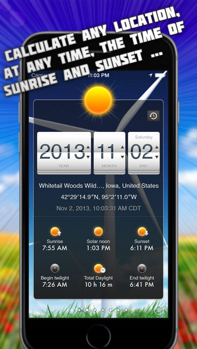 Screenshot #1 pour Sunrise Sunset HD
