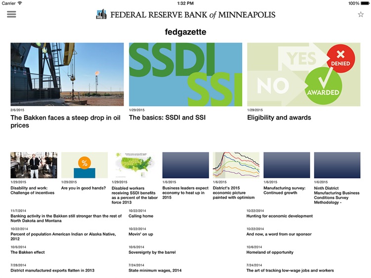 Minneapolis Fed Reader for iPad