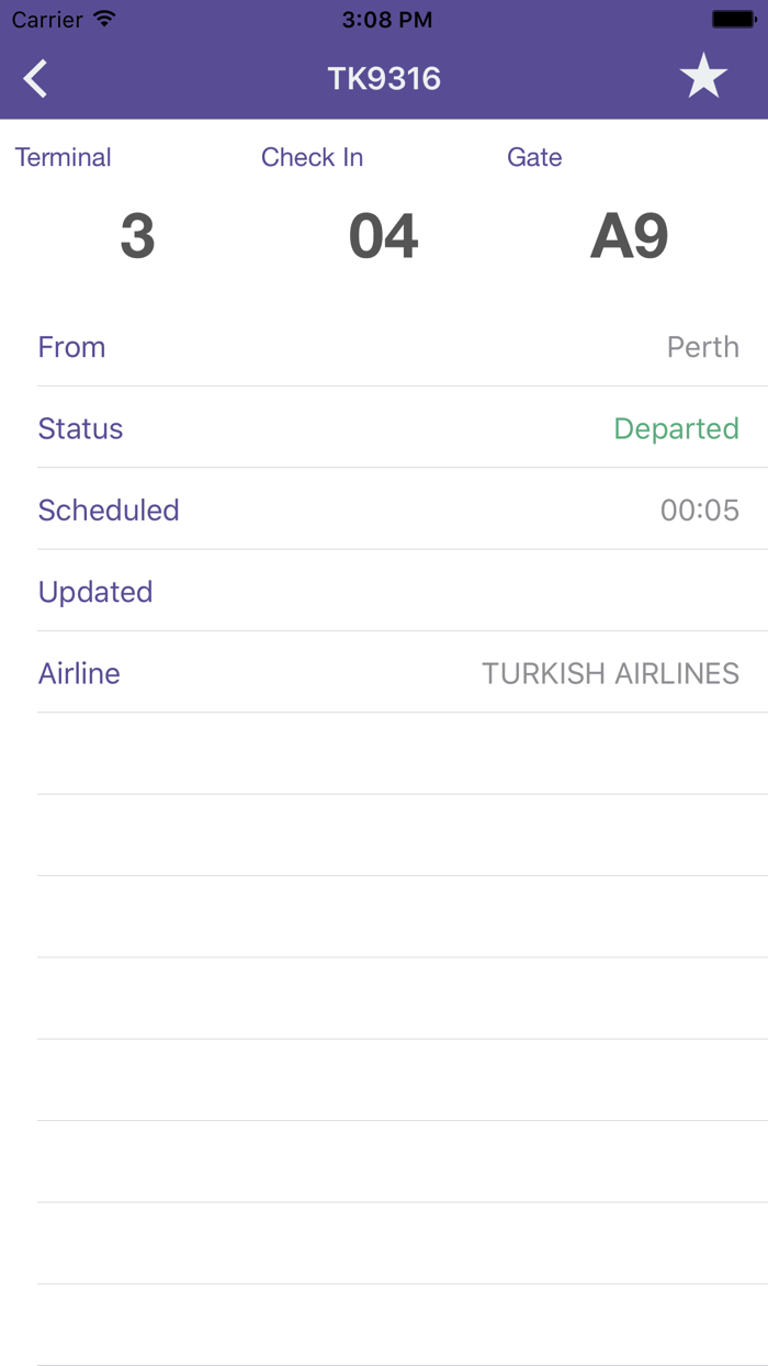 Changi Airport Flight Status