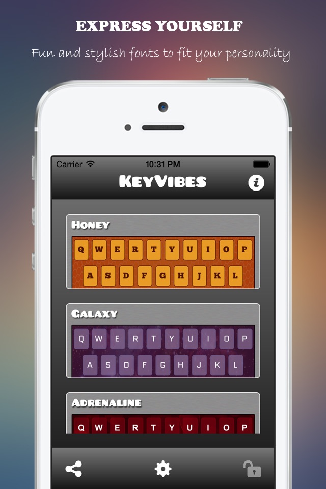 KeyVibes - Color Keyboards and Custom Themes screenshot 4