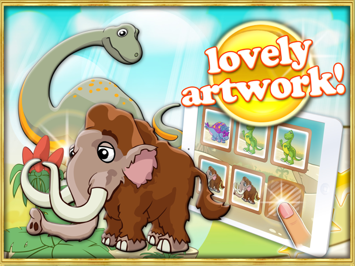 Jurassic dinosaur world pairs puzzle for toddlers and kids