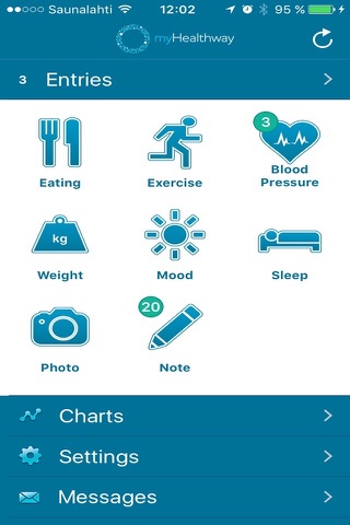 myHealthway Selfmonitoring service for chronics screenshot 2