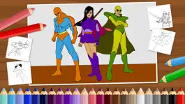 Game screenshot Superheroes - Coloring Book for Little Boys and Kids - Free Game hack