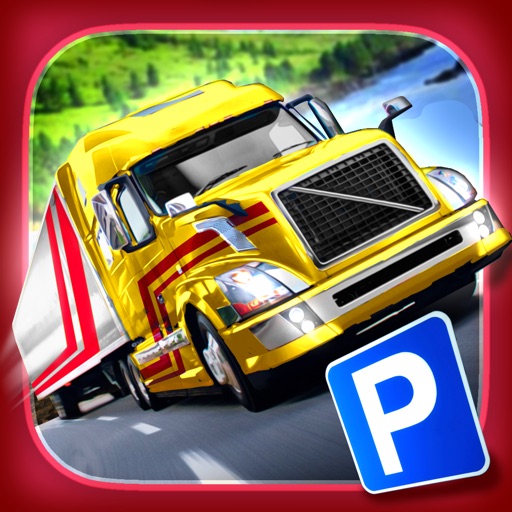 Trailer Truck Parking with Real City Traffic Car Driving Sim icon