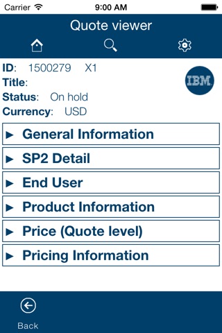 IBM e-Pricer BP screenshot 2