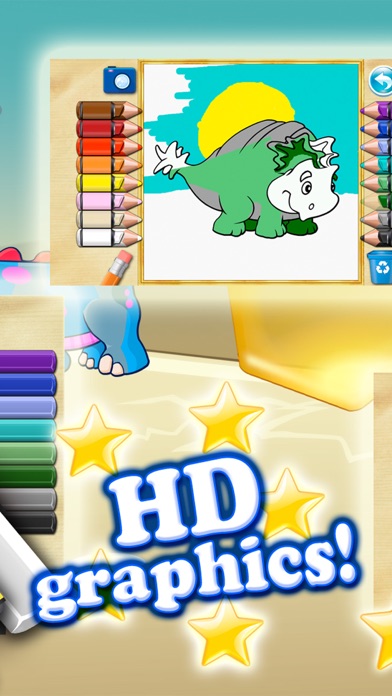 Screenshot #2 pour Livres à colorier pour les bambins HD - Colorier dinosaures jurassiques et des animaux de l'âge de pierre