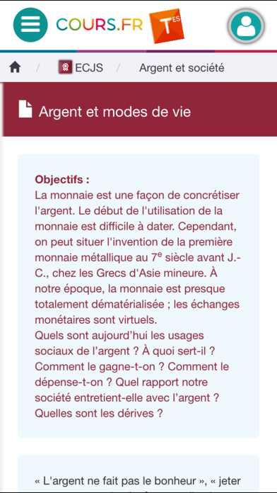 Screenshot #3 pour Cours.fr TES