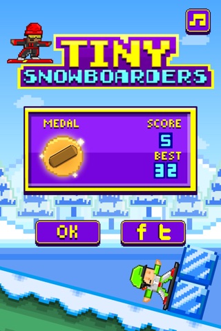 Tiny Snowboarders FREE GAME - Play 8-bit Pixel Snowboard-ing Games screenshot 4