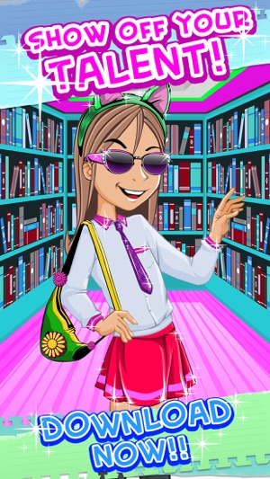 的Izzy和朋友女孩時尚故事 - 閃閃發光高中制服格南裝扮免費遊戲(圖4)-速報App