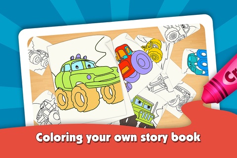 Kids Coloring Book: Monster Trucks screenshot 3