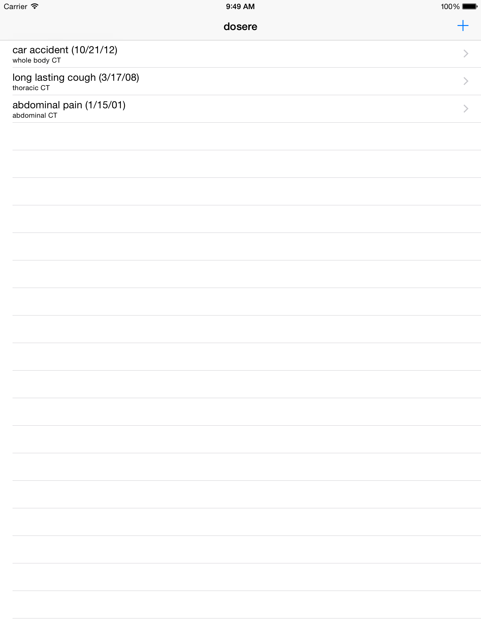 Dosere - ct scan dose simple repository