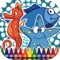 Coloring Book Sea Animal is a coloring and paint tool for kids