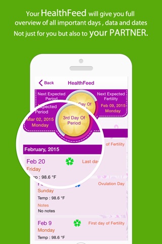 My period tracker - Fertility tracker for Women / Girl's Ovulation and Pregnancy screenshot 3