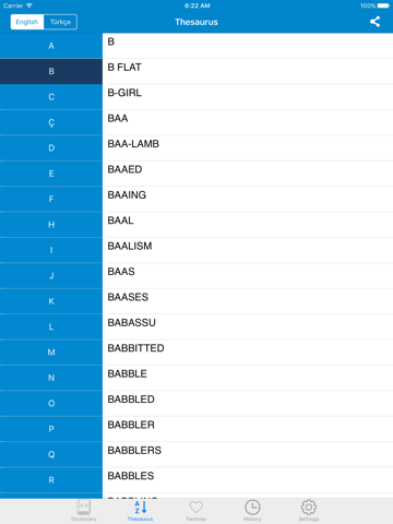 English - Turkish & Türkçe - English Dictionary iPad screenshot 4 - Book app