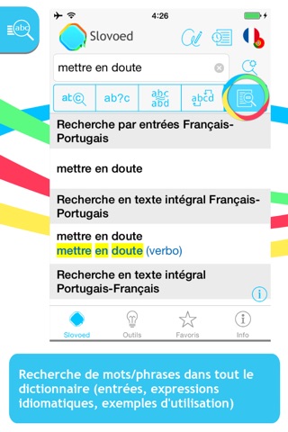 French <-> Portuguese Slovoed Compact talking dictionary screenshot 2