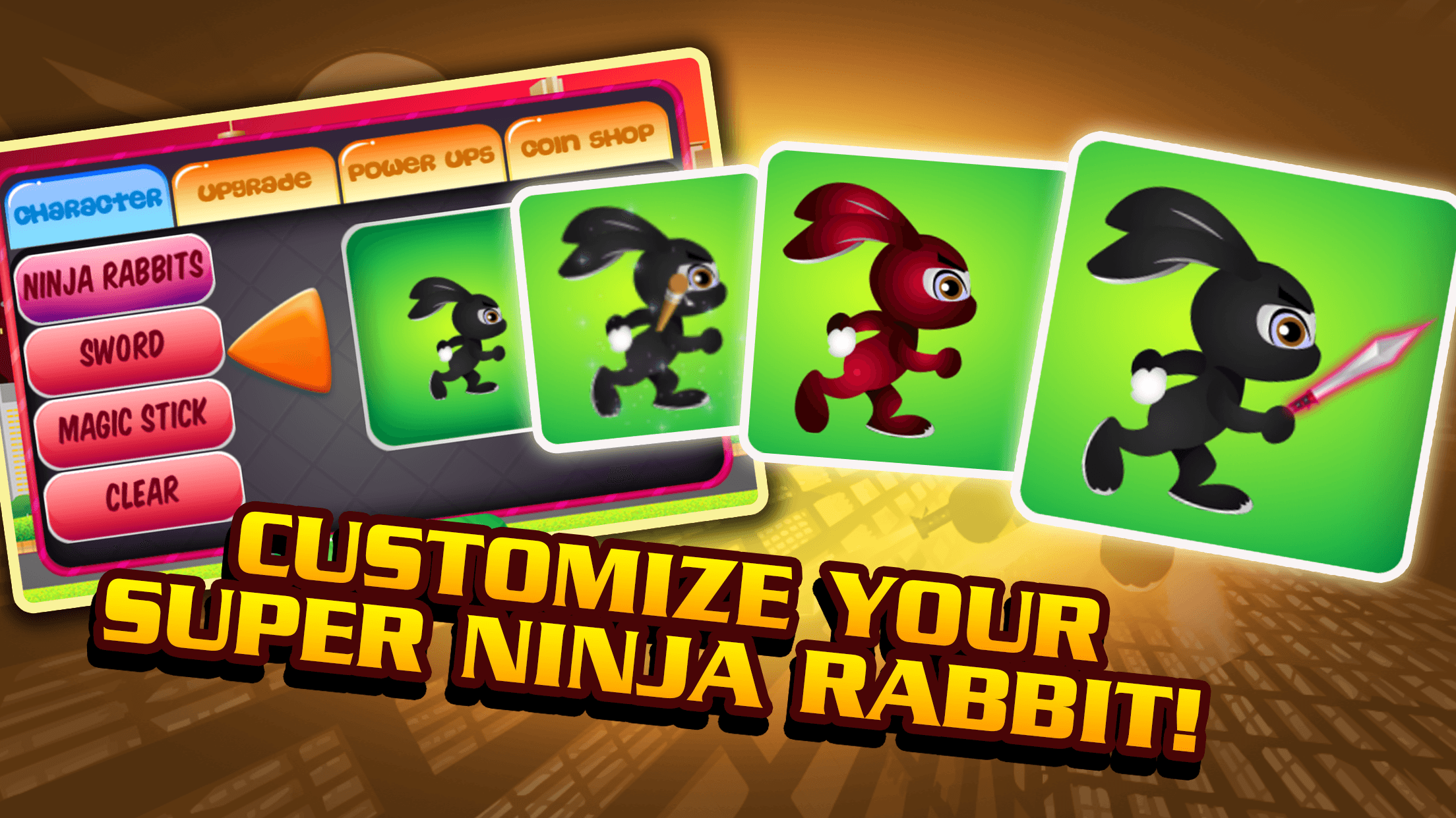 A Mini Ninja Rabbit Race Jump Kick Fun Run Game For Kids screenshot 3