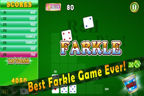 Farkle Blitz Free HD - Farkel Roller Addict Roll Zilch or Zonk 5 Dice with Buddies App screenshot 2