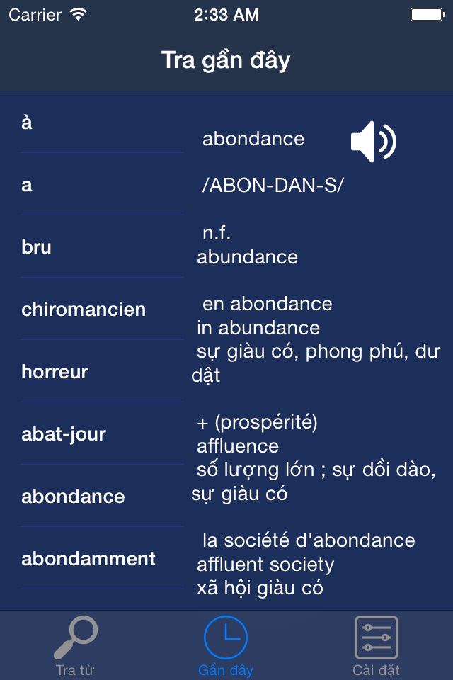 Từ điển Pháp Anh Việt screenshot 3