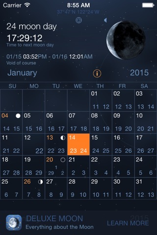 Moon Days - Lunar Calendar and Void of Course Timesのおすすめ画像1