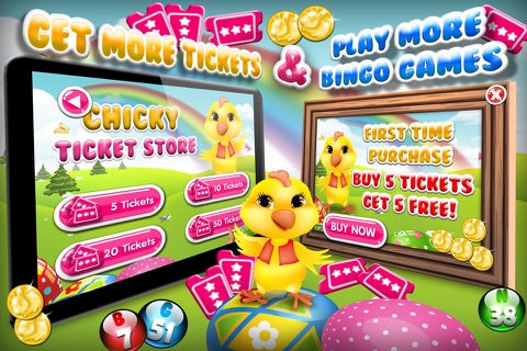 Happy Easter with Bunny and Eggs Bingo Free - Tap the fortune ball to win the lotto prize screenshot 3