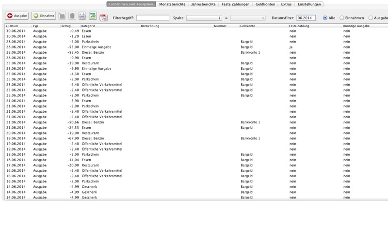 Screenshot #1 pour Haushaltsbuchhaltung