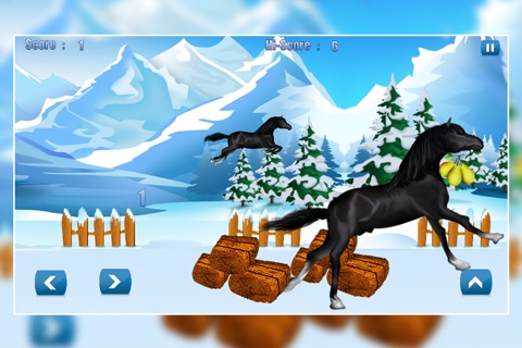 Horse Poney Wild Agility Race 2 : The winter icy mountain dangerous path - Free screenshot 3