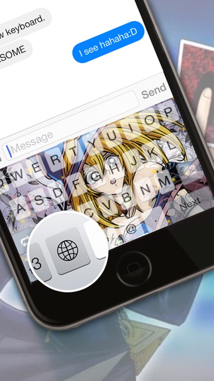 Custom Keyboard Cartoon Anime Manga : Color & Wallpaper Themes in The Yugioh Design Collection